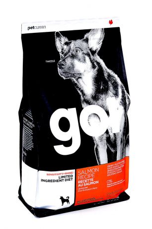Корм сухой "GO!" для щенков и собак с чувствительным пищеварением, беззерновой, с лососем, 2,72 кг