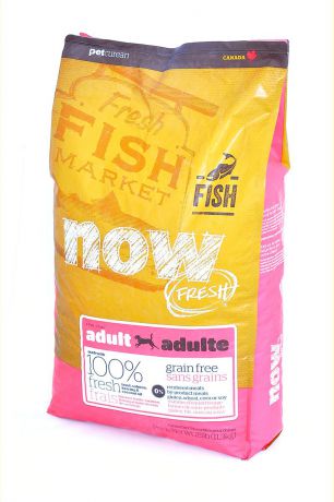 Корм сухой "Now Fresh" для взрослых собак с чувствительным пищеварением, беззерновой, с форелью и лососем, 11,35 кг