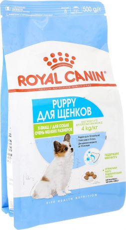 Корм сухой Royal Canin "X-Small Junior", для щенков миниатюрных размеров от 2 до 10 месяцев, 500 г