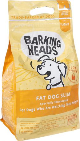 Корм сухой Barking Heads "Худеющий толстячок", для собак с избыточным весом, с курицей и рисом, 2 кг