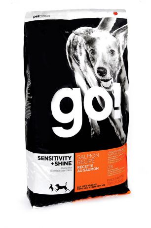 Корм сухой "GO!" для щенков и собак, беззерновой, с лососем и овсянкой, 11,3 кг