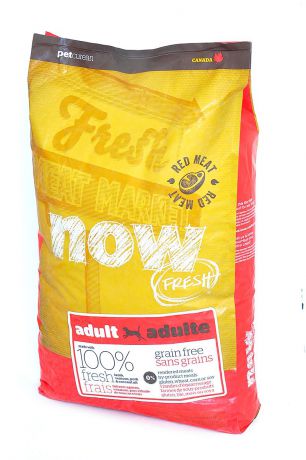 Корм сухой "Now Fresh" для взрослых собак, беззерновой, с олениной и ягненком, 11,3 кг