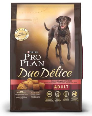 Корм сухой для собак Pro Plan "Duo Delice", с лососем и рисом, 2,5 кг