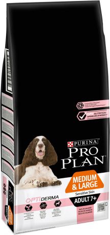 Корм сухой Pro Plan "Senior Sensitive", для стареющих собак с чувствительным пищеварением, с лососем и рисом, 14 кг