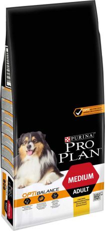 Корм сухой Pro Plan "Adult Original", для взрослых собак средних пород, с курицей и рисом, 14 кг