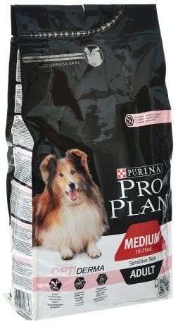 Корм сухой Pro Plan "Adult Sensitive" для собак с чувствительной кожей, с лососем и рисом, 1,5 кг