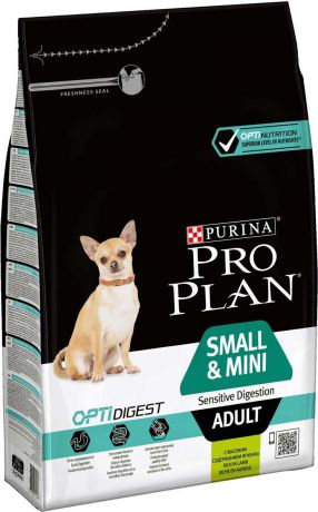 Корм сухой Pro Plan "Optidigest" для собак мелких и карликовых пород с чувствительным пищеварением, с ягненком и рисом, 3 кг