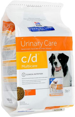 Корм сухой Prescription Diet "Urinary Care" для взрослых собак, для профилактики образования струвитов и оксалатов кальция, с курицей, 2 кг