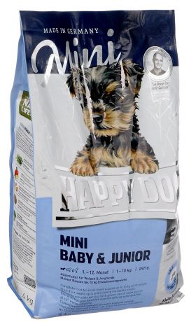 Корм сухой Happy Dog "Mini Baby & Junior" для щенков мелких пород, 4 кг