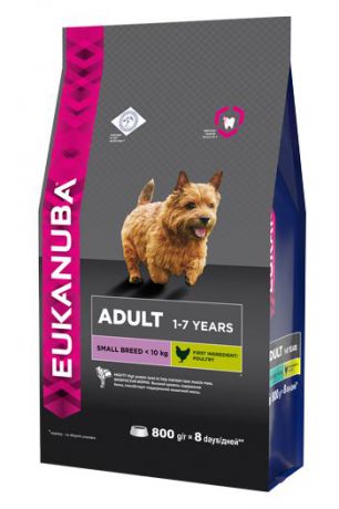 Корм Eukanuba "Dog", для взрослых собак мелких пород, 800 г