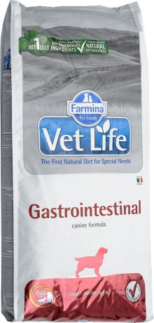 Корм сухой Farmina "Vet Life", для собак с заболеваниями ЖКТ, нарушениями переваривания и всасывания, диетический, 12 кг