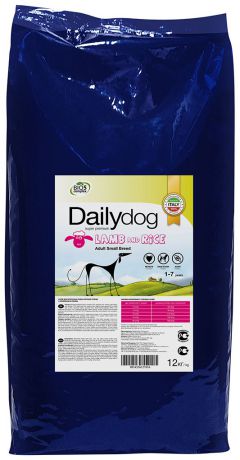 Корм сухой Daily Dog "Adult Small Breed Lamb and Rice", для взрослых собак мелких пород, с ягненком и рисом, 12 кг