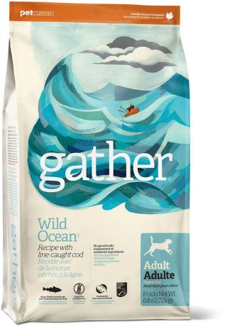 Корм сухой Gather Organic Wild Ocean Fish, для собак, с рыбой. 46661