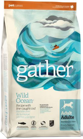 Корм сухой Gather Organic Wild Ocean Fish, для собак, с рыбой. 46660