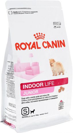 Корм сухой Royal Canin "Indoor Life Junior", для щенков мелких пород, живущих в помещениях, 500 г