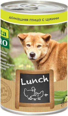 Консервы для собак Vita Pro "Lunch", с домашней птицей и цукини, 400 г