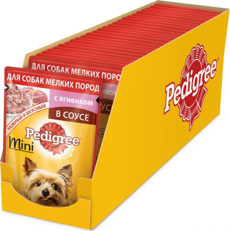 Консервы "Pedigree", для взрослых собак мелких пород, с ягненком, 85 г х 24 шт