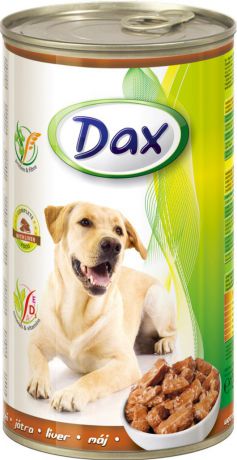 Корм консервированный "Dax" для собак, с печенью, 1,24 кг
