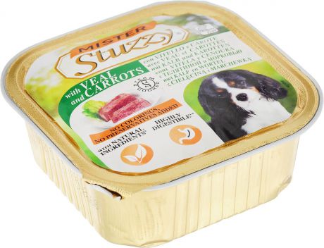 Консервы Stuzzy "Mister", для собак, с телятиной и морковью, 150 г