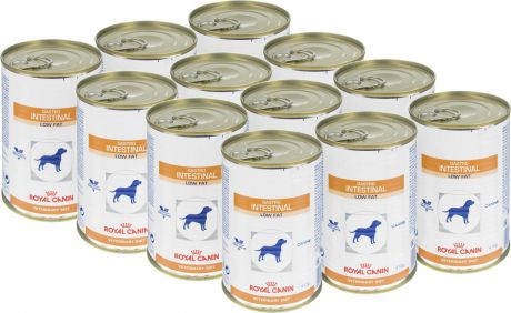 Консервы для собак Royal Canin "Gastro Intestinal Low Fat", при нарушении пищеварения, c пониженным содержанием жира, 410 г, 12 шт