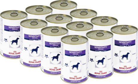 Консервы для собак Royal Canin "Sensitivity Control", при пищевой аллергии или непереносимости, с курицей и рисом, 420 г, 12 шт