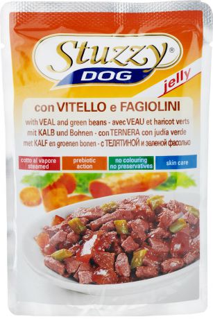 Консервы для взрослых собак Stuzzy "Dog", телятина с фасолью в желе, 100 г