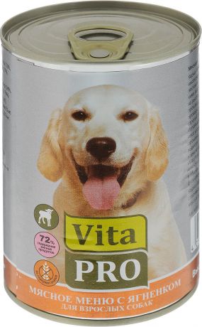 Консервы Vita Pro"Мясное меню" для собак, ягненок, 400 г