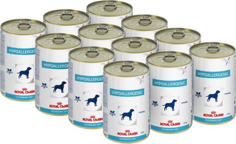 Консервы для собак Royal Canin "Hypoallergenic", при пищевой аллергии и непереносимости, 400 г, 12 шт