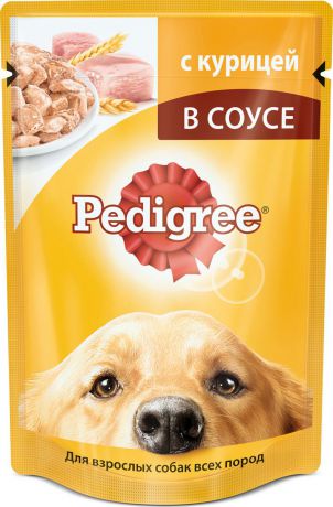 Консервы "Pedigree" для взрослых собак всех пород, с курицей в соусе, 100 г