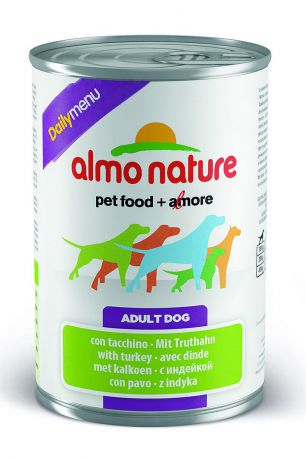Консервы для собак Almo Nature "Daily Menu", с индейкой, 400 г
