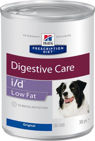 Корм влажный Hill's Prescription Diet i/d Low Fat Digestive Care корм для собак для поддержания здоровья ЖКТ и поджелудочной железы, 360 г