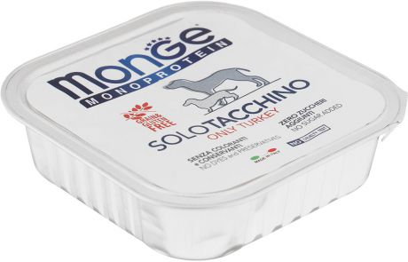 Консервы для собак Monge "Monoproteico Solo", паштет из индейки, 150 г