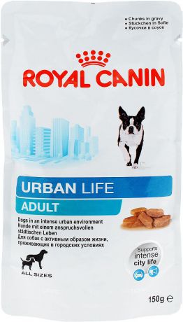 Консервы Royal Canin "Urban Life Adult", для взрослых собак, живущих в городских условиях, мелкие кусочки в соусе, 150 г
