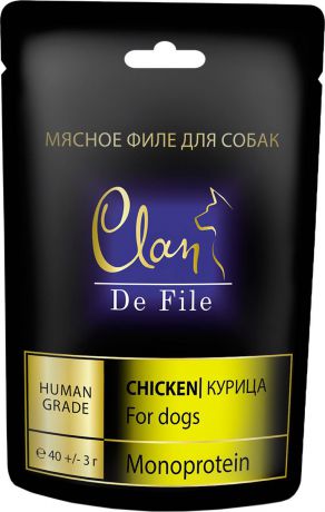 Лакомство Clan De File, для собак, с курицей, 40 г