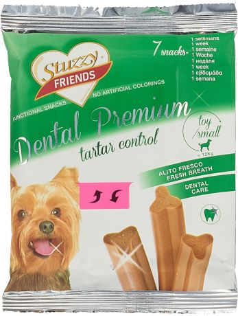 Лакомство для взрослых собак Stuzzy "Friend. Dental Premium", для собак до 12 кг, 110 г, 7 шт