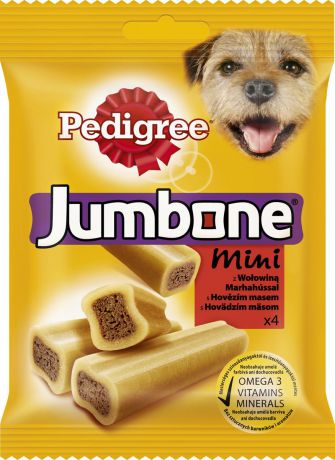 Лакомство Pedigree "Jumbone Mini", для миниатюрных собак, с говядиной, 180 г