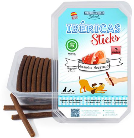 Лакомство для собак Mediterranean Ibericas Sticks, ветчинные палочки, 900 г