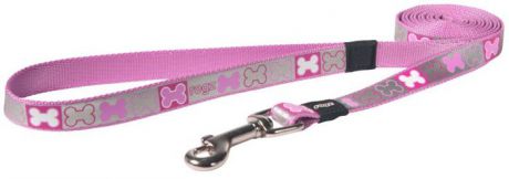 Поводок для собак Rogz "Reflecto", цвет: розовый, ширина 1,6 см. Размер M