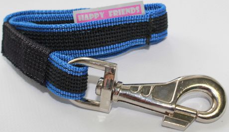 Поводок-водилка "Happy Friends", плавающий, нескользящий, цвет: синий, ширина 2,5 см, длина 0,40 м