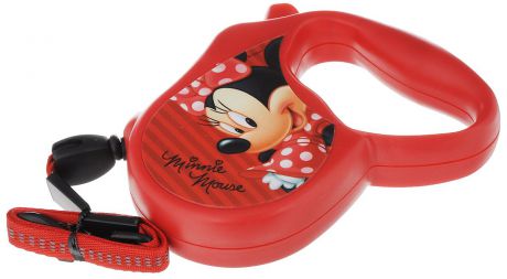 Поводок-рулетка Triol "Disney. Minnie", для собак до 12 кг, цвет: красный, 3 м