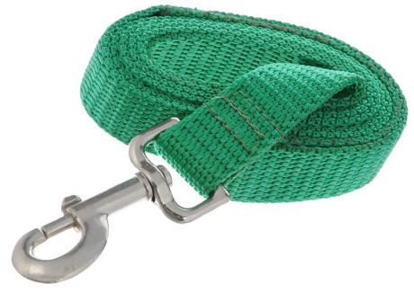 Поводок капроновый для собак "Аркон", цвет: зеленый, ширина 2,5 см, длина 1,5 м