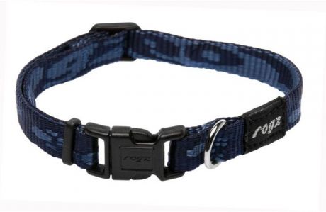 Ошейник для собак Rogz "Alpinist", цвет: синий, ширина 1,1 см. Размер S