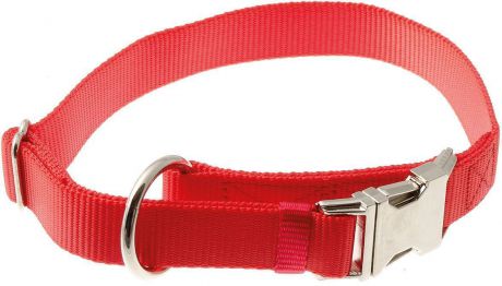 Ошейник для собак "V.I.Pet", нейлоновый, 25 мм, обхват шеи: 40-60 см, цвет: красный