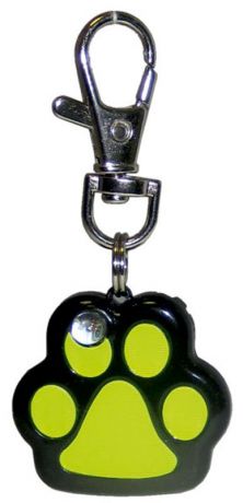 Маячок на ошейник V.I.Pet "Лапка", мигающий, цвет: черный, желтый