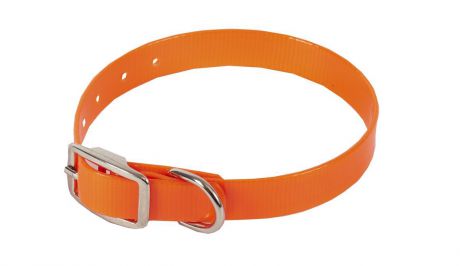 Ошейник для собак Каскад "Синтетик", цвет: оранжевый, ширина 2 см, обхват шеи 25-35 см