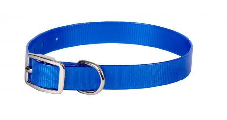 Ошейник для собак Каскад "Синтетик", цвет: синий, ширина 1,5 см, обхват шеи 26-35 см