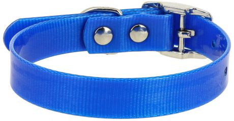 Ошейник для собак Каскад, цвет: синий, ширина 12 мм, обхват шеи 24-28 см