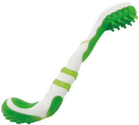 Игрушка для собак Грызлик Ам "Зубная щетка. Dental Nylon", цвет: зеленый, длина 27,5 см