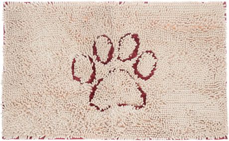 Коврик для собак Dog Gone Smart "Doormat", супервпитывающий, цвет: бежевый, красный, 79 х 51 см