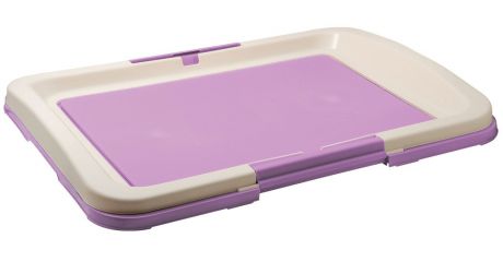 Туалет для собак V.I.Pet "Японский стиль", цвет: фиолетовый, молочный, 63 х 49 х 6 см